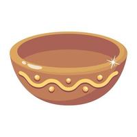 Trendy flat vector of mud bowl