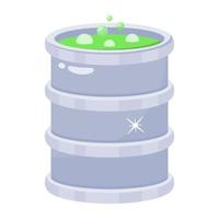 A poison barrel flat icon download vector