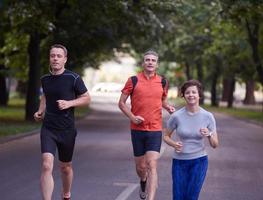 people group jogging photo