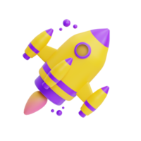 Rocket Illustration 3d png