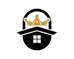 Real estate with crown on it vector