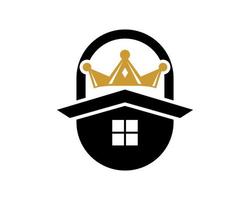 Real estate with crown on it vector