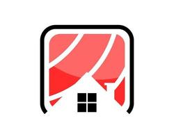 Sushi with home shape inside vector