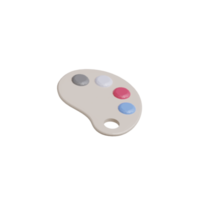 Icono de herramientas de arte aislado 3D png