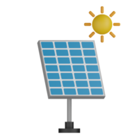 3D Isolated Solar Panel Production png