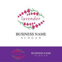 Fresh lavender flower logo vector