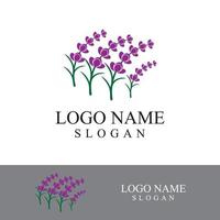 Fresh lavender flower logo vector