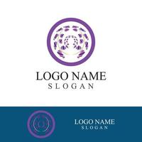 Fresh lavender flower logo vector