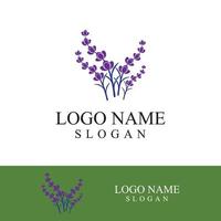 Fresh lavender flower logo vector