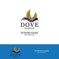 Bird wing dove logo template vector