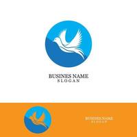 Bird wing dove logo template vector