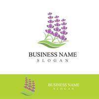 Fresh lavender flower logo vector