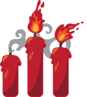 Halloween Red Candle with smoke png