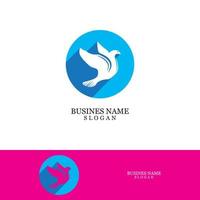 Bird wing dove logo template vector