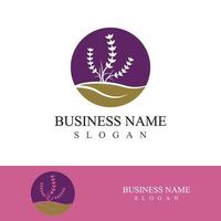 Fresh lavender flower logo vector