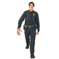 polizia ufficiale ragazzo 3d modellazione png