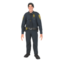 polizia ufficiale ragazzo 3d modellazione png