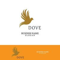 Bird wing dove logo template vector