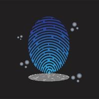 Fingerprint logo vector illustration