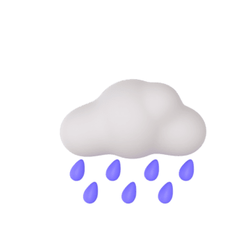 tung regnig 3d tolkning isolerat på transparent bakgrund. ui ux ikon design webb och app trend png