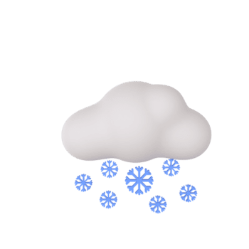 Schneewetter 3D-Rendering isoliert auf transparentem Hintergrund. ui ux icon design web- und app-trend png