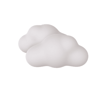 bewölktes Wetter 3D-Rendering isoliert auf transparentem Hintergrund. ui ux icon design web- und app-trend png