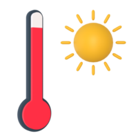 heet temperatuur staat 3d renderen geïsoleerd Aan transparant achtergrond. ui ux icoon ontwerp web en app neiging png