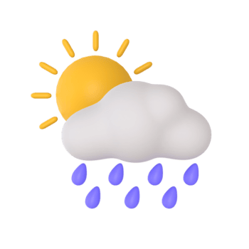 piovoso tempo metereologico 3d interpretazione isolato su trasparente sfondo. ui UX icona design ragnatela e App tendenza png