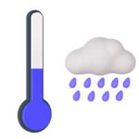 condição de temperatura fria renderização 3d isolada em fundo transparente. ui ux icon design web e tendência de aplicativos png