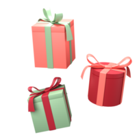 Yellow gift boxes closed with ribbon. 3d render modern holiday surprise box. png