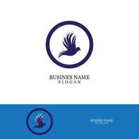 Bird wing dove logo template vector