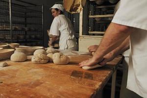 producción de fábrica de pan foto