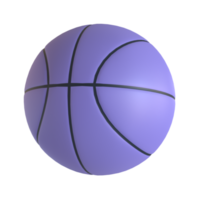 Basketball 3D-Rendering isoliert auf transparentem Hintergrund. ui ux icon design web- und app-trend png