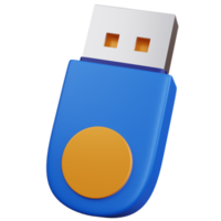 3D-Rendering Blue Flash Disk isoliert png