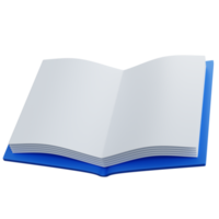 3d rendering empty open book isolated png