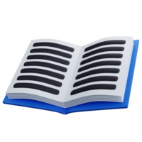 3d rendering open book isolated png