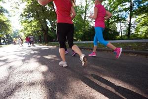 people group jogging photo