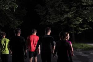 runners team on the night training photo