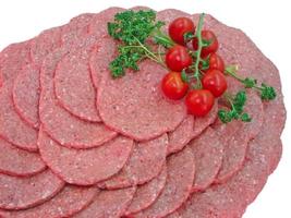 Raw meat closeup photo