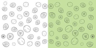 Vector illustration of Honeydew Melon with different shape and backgrounds.