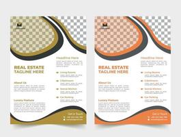 Real Estate Flyer Layout.Professional sale flyer design template, corporate real estate flyer design. vector