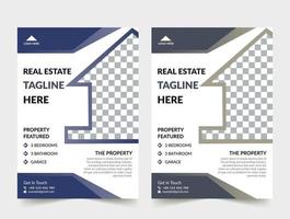 Real Estate Flyer Layout with Brown Accents. Professional sale flyer design template, corporate real estate flyer design. vector