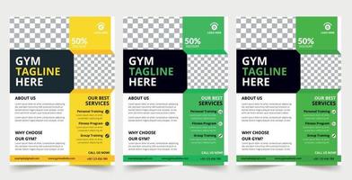 Business Gym Fitness Flyer color design corporate template design for annual report company leaflet cover business poster layout,Company flyer, banners vector