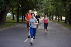 people group jogging photo