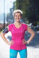 jogging woman portrait photo