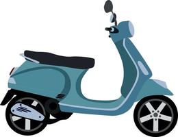 motorcycle transport. Blue motorcycle. retro style. vector image