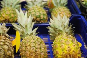 ananas in supermarket photo