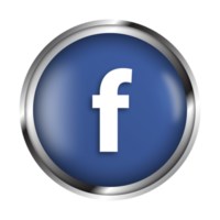 social media Facebook realistic icon PNG Free