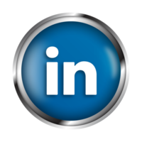 mídia social linkedin ícone realista png grátis