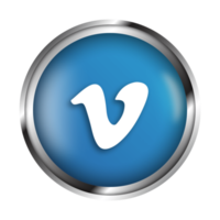 ícone realista do vimeo de mídia social png grátis